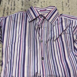 Paul Smith London Purple striped long sleeve dress shirt
